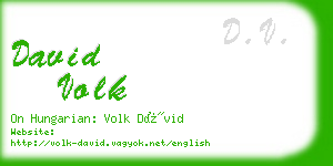 david volk business card